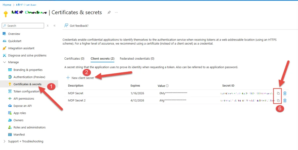 Azure Application Secret