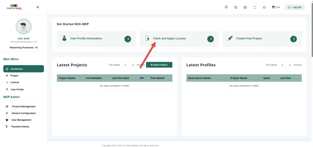 Fetch Licenses MDP