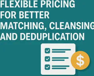 Flexible data matching pricing match data pro