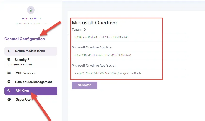 MDP API KEys