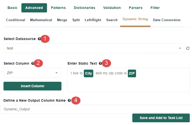 MDP Cleansing Dynamic String Rules