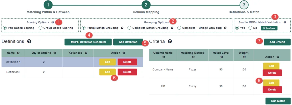 MDP Fuzzy Matching Defintions and Criteria Points3