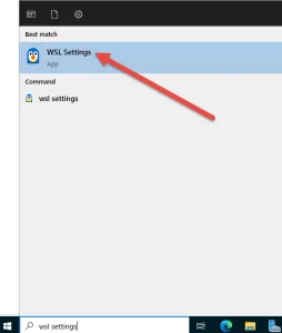 WSL Settings
