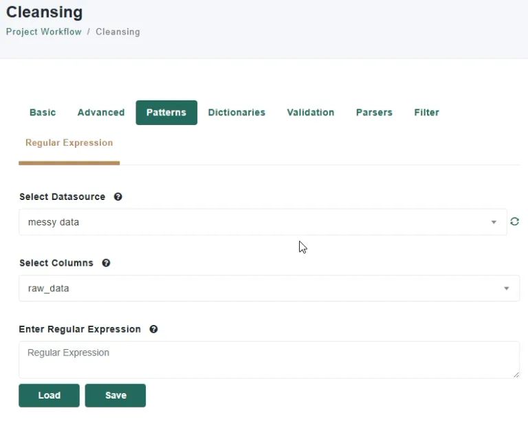 MDP Cleansing Patterns Overview