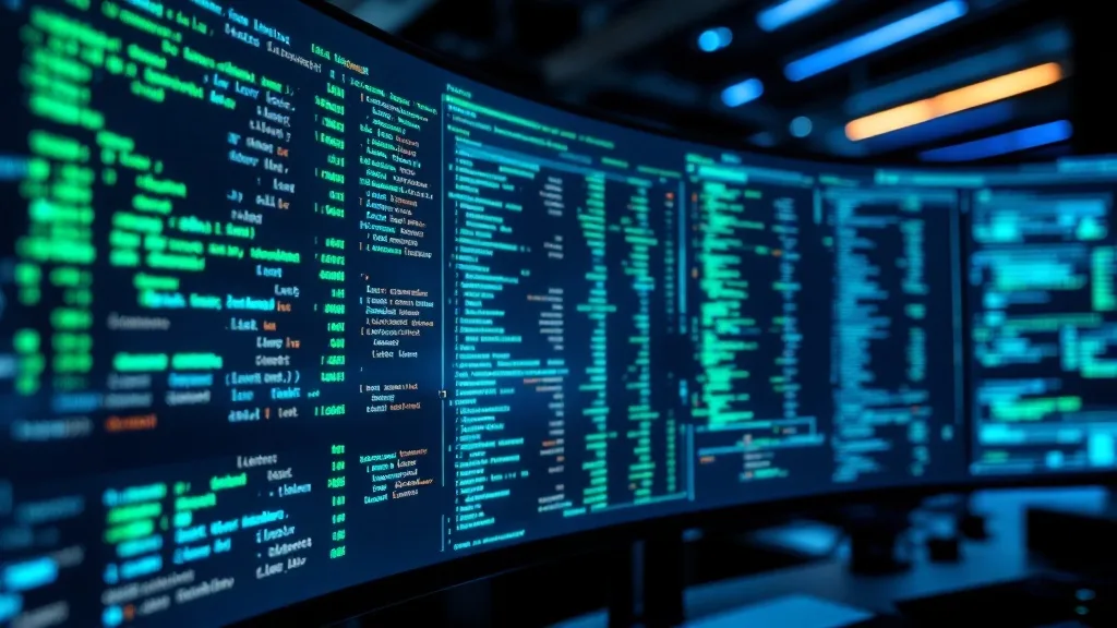 Data cleansing process shown on a curved monitor in a modern data operations center with deep blue and teal lighting — Match Data Pro