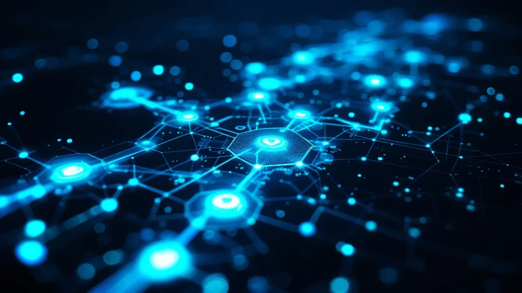 Abstract visualization of address matching at scale showing interconnected location data nodes flowing through a verification and linking pipeline