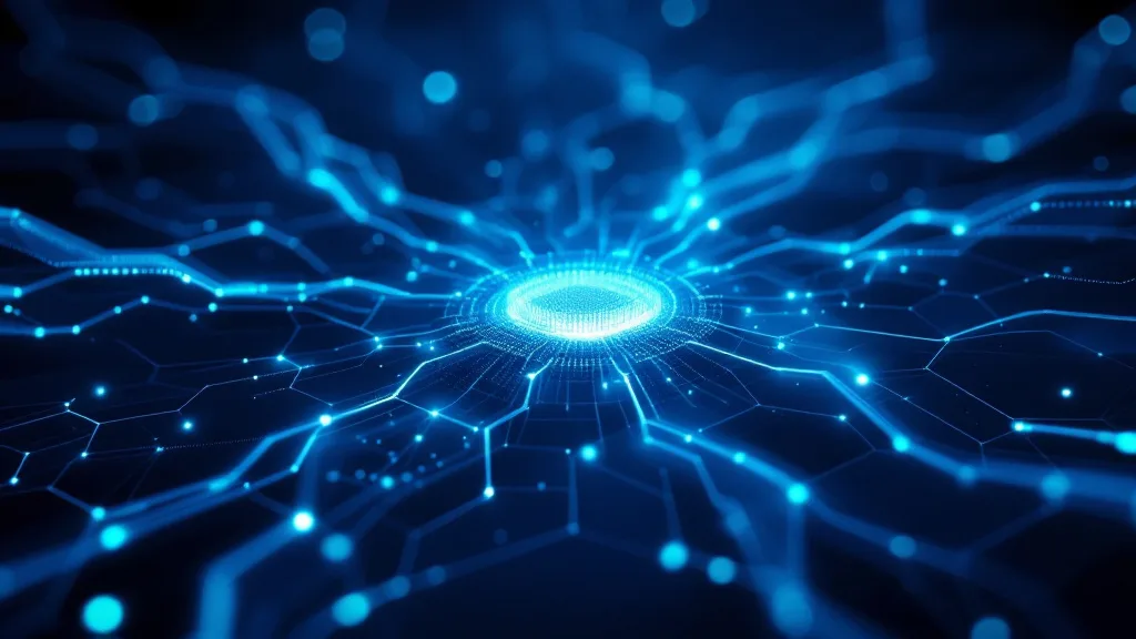 Abstract visualization of clean data streams flowing into an AI governance framework, representing AI governance and clean data quality management