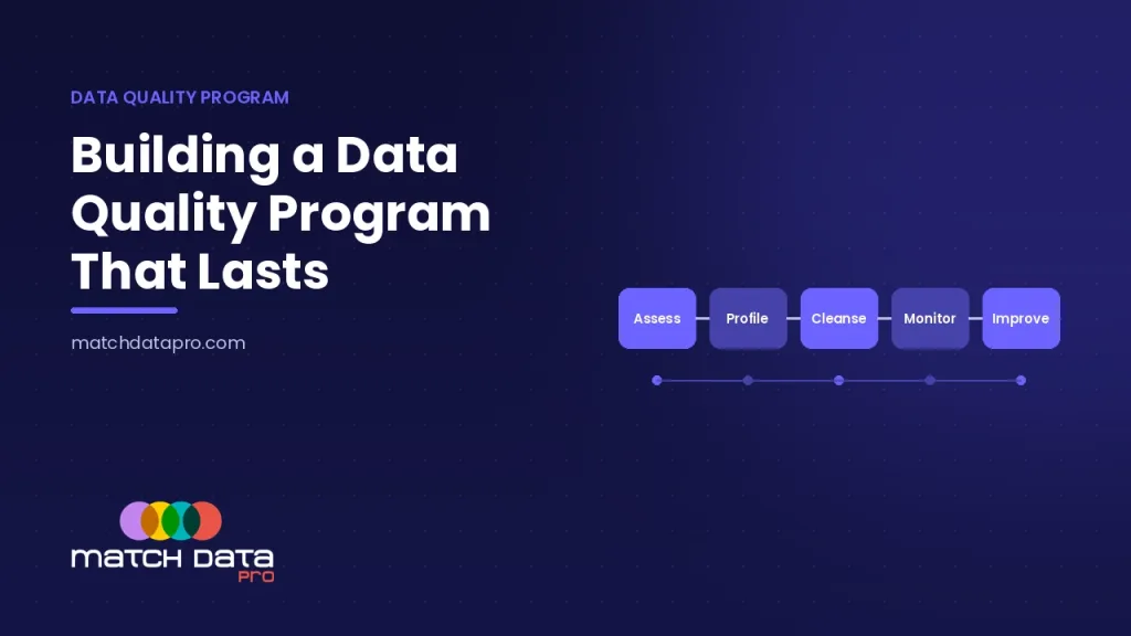 Building a Data Quality Program That Lasts — Match Data Pro
